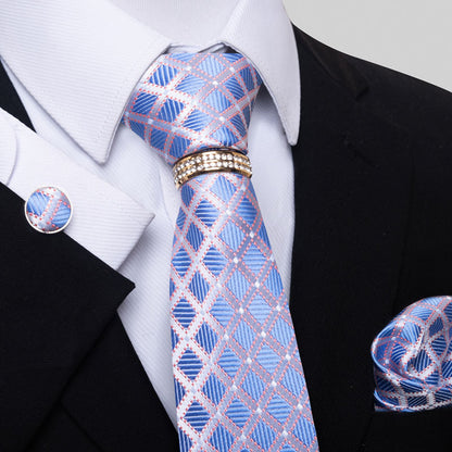 Multi Colored Striped Floral Mens Tie for Formal Party Wear