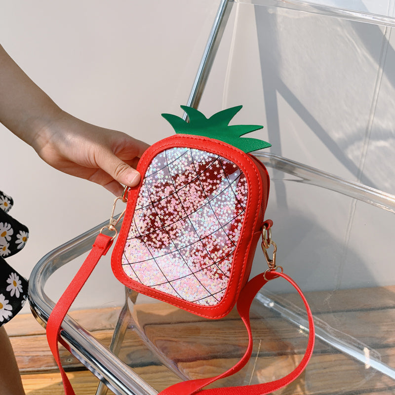 Buy Summer Children's Pineapple Strawberry One Shoulder Jelly Bag