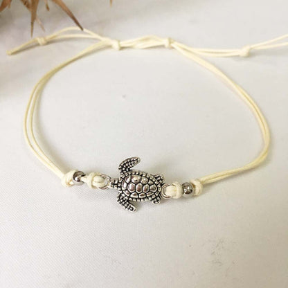 Braided Rope Turtle Pendant Anklet Fashion Jewelry for Women