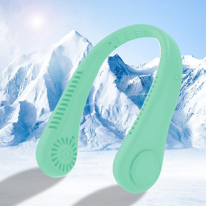 Portable USB Neck Hanging Fan with Rechargeable Cooling Power