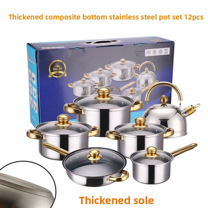 Premium Stainless Steel Cookware Kitchen Pots and Pans Set