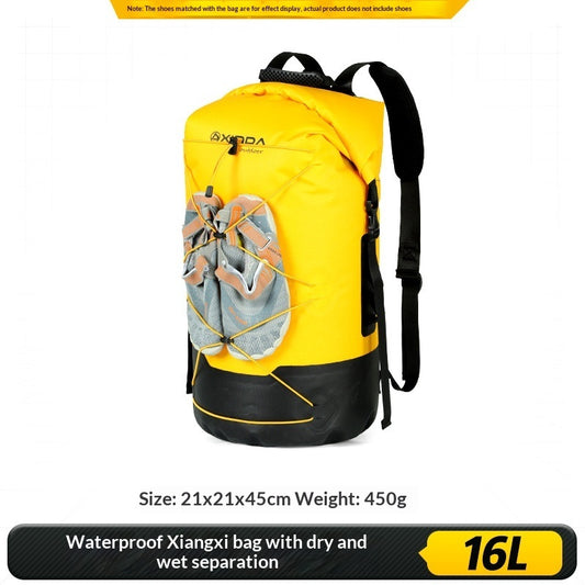 Stream-Tracking Backpack Waterproof Dry Wet Separation Bag