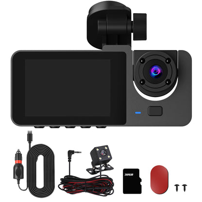 3 Channel Car Dash Cam with G Sensor and Motion Detection