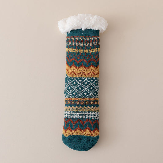 Women Fleece Lined Anti Slip Socks