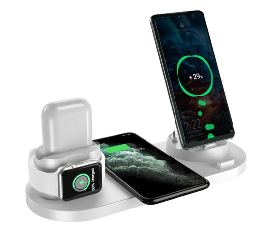 6 in 1 Wireless Charger for iPhone Phone Watch Fast Charging