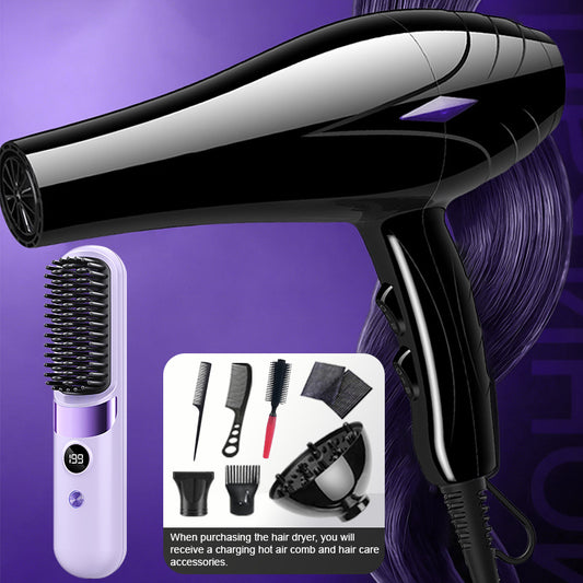 Hair Dryer with Straightening Comb for Smooth Styling