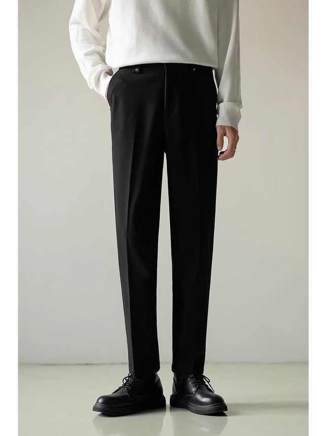 Casual Straight-Leg Suit Pants for Men with Stylish Look
