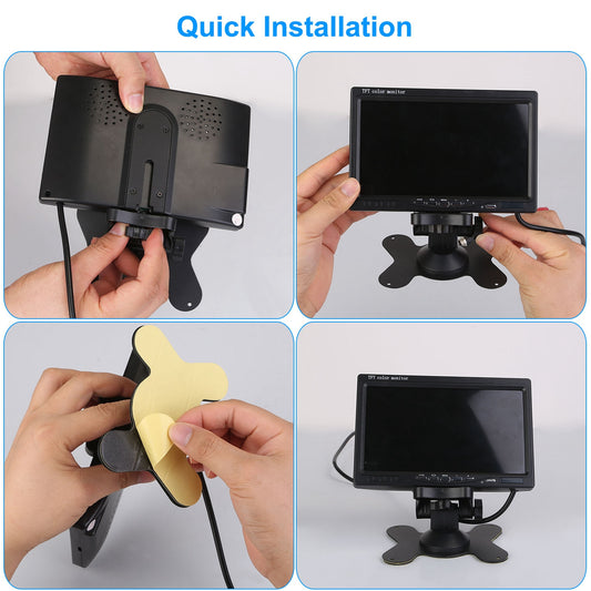 7In Car Backup Camera Monitor Kit Waterproof and IP67 Rated