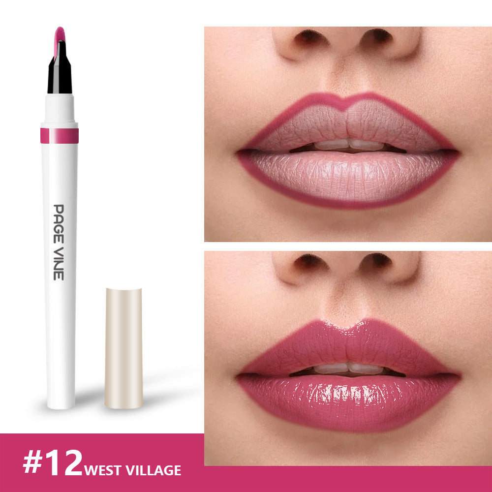 Lip Liner and Gloss Dual Set for Smooth, Long-Lasting Color