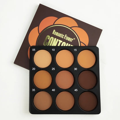 9-Color Matte Waterproof Makeup Powder Palette