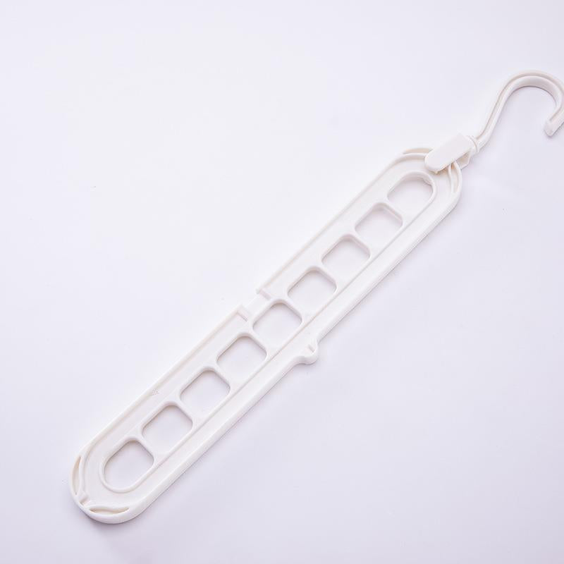 9-Hole Foldable Plastic Clothes Hanger