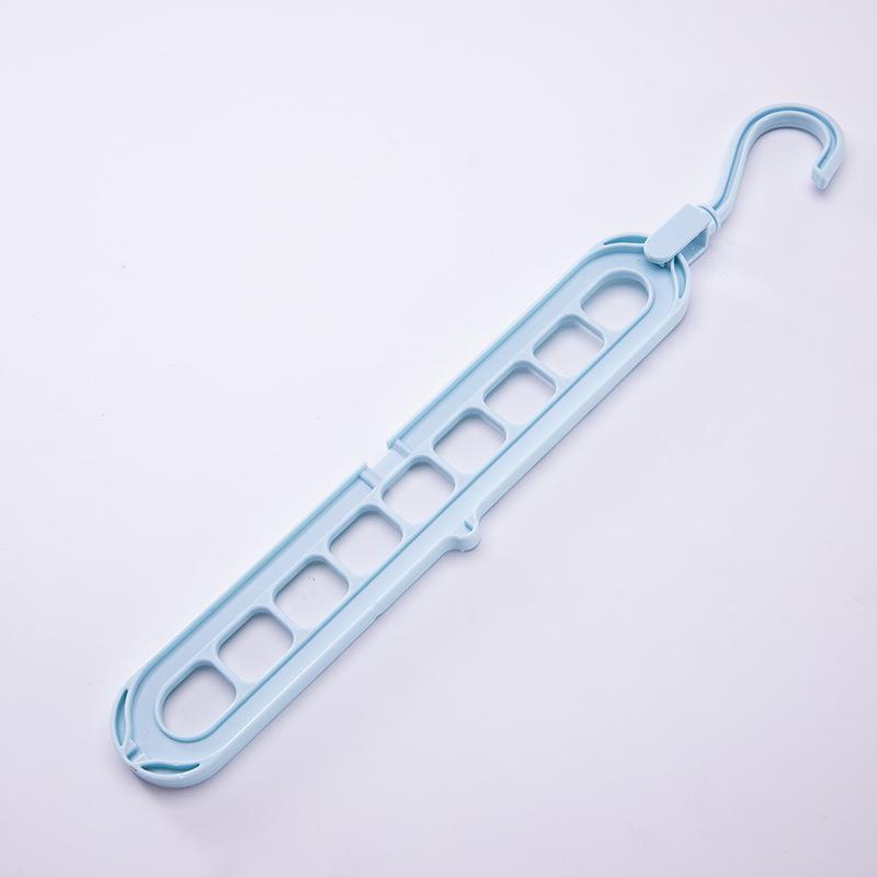 9-Hole Foldable Plastic Clothes Hanger