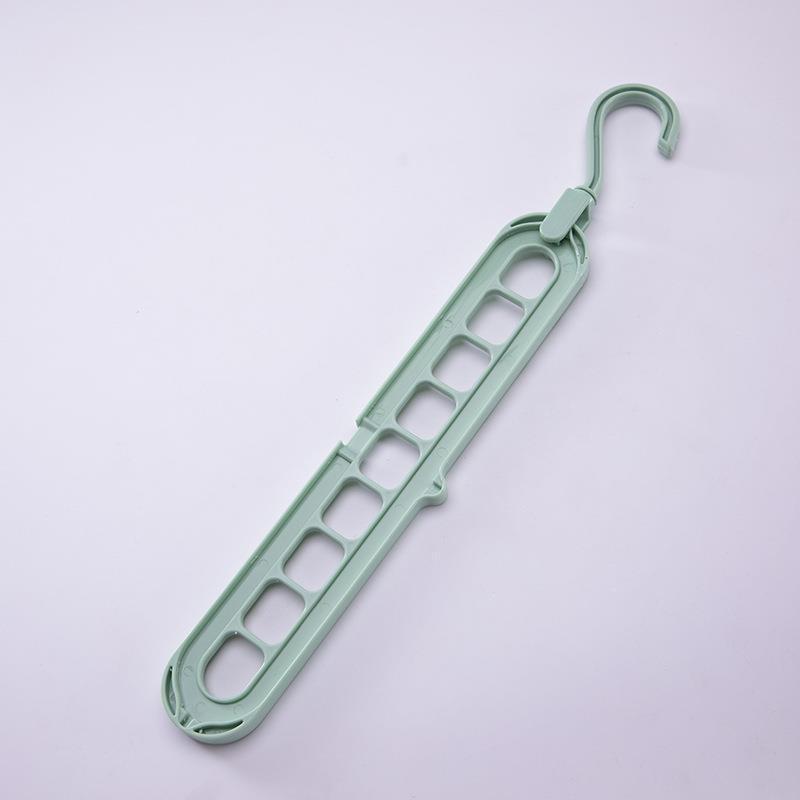 9-Hole Foldable Plastic Clothes Hanger