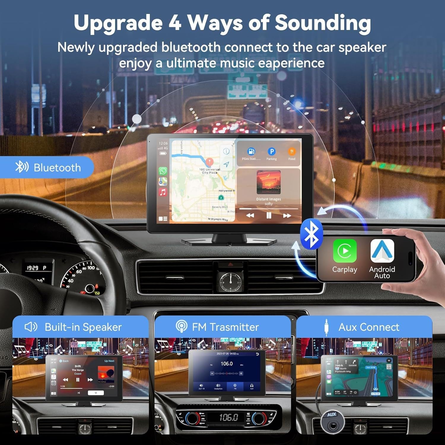9 inch Wireless Carplay Android Auto Car Video Player