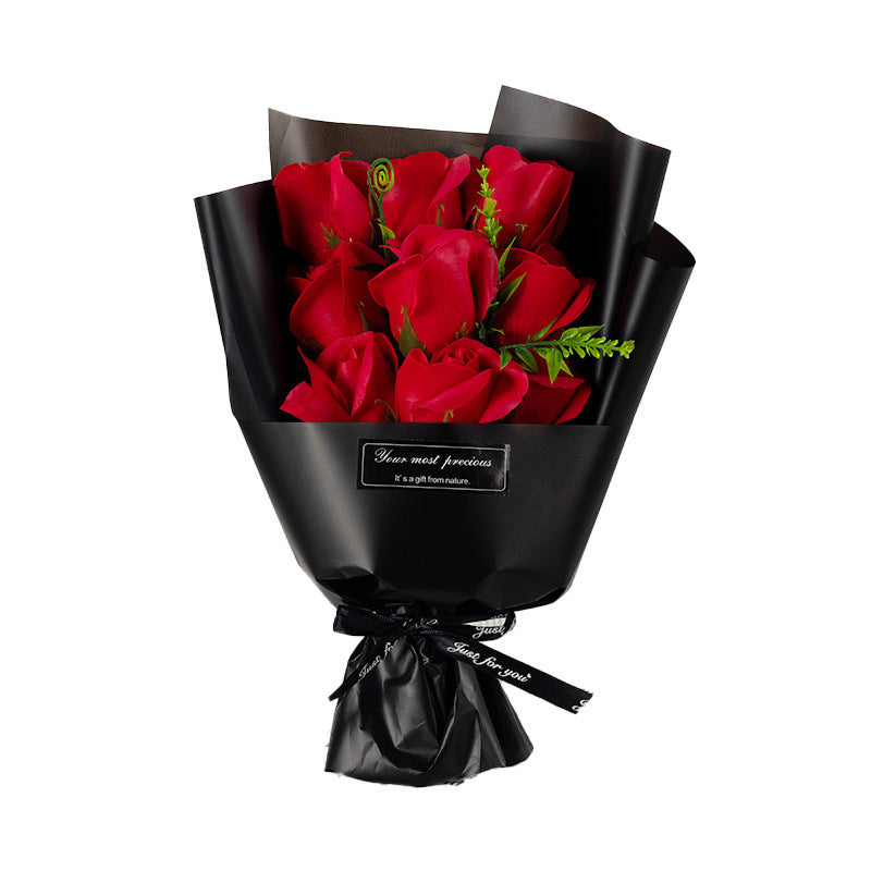9 rose soap flowers