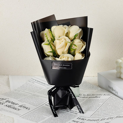 9 rose soap flowers