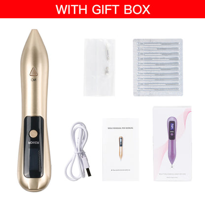 9-Speed Adjustable Mole Removal Pen with LED Light