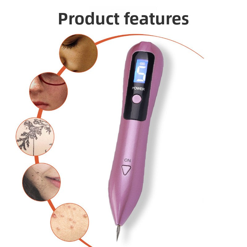 9-Speed Adjustable Mole Removal Pen with LED Light
