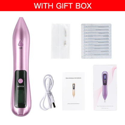 9-Speed Adjustable Mole Removal Pen with LED Light