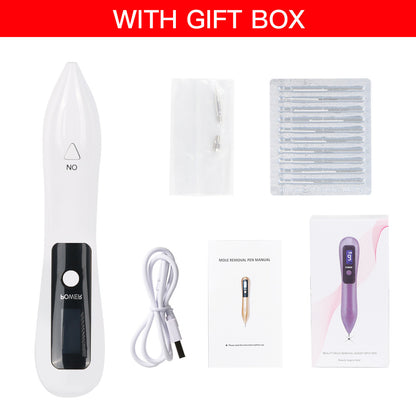 9-Speed Adjustable Mole Removal Pen with LED Light
