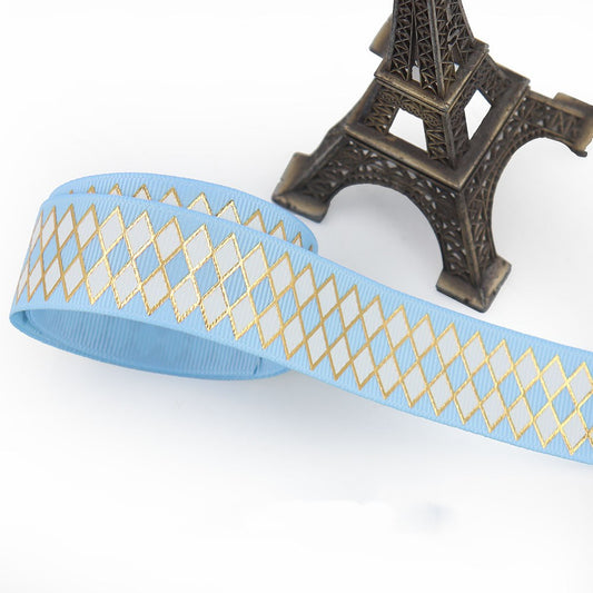 25mm Bronzing Geometric Rib Ribbon – Stylish Craft Ribbon
