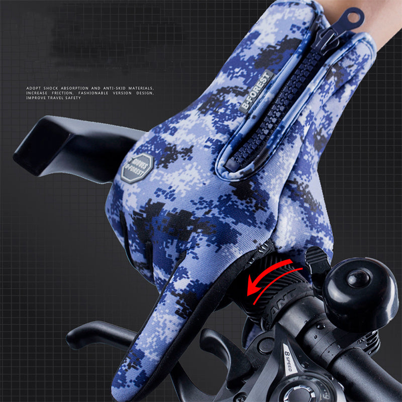 Buy Winter Touch Screen Motorcycle Gloves – Waterproof Fleece