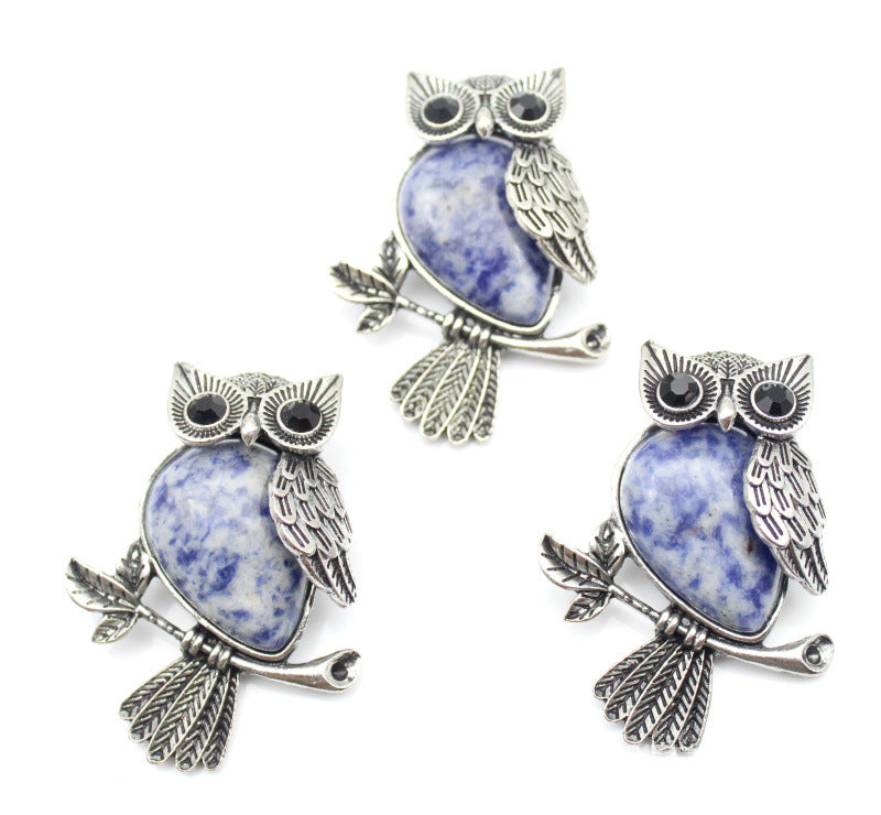 Buy DIY Alloy Owl Brooch with Crystals Stylish Pin Online