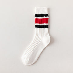 White Black Red Striped