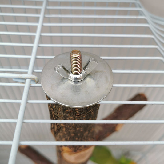 Buy Wooden Parrot Stand Pole Toy for Birds Cage Play and Rest