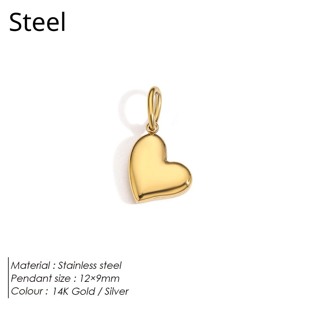 Stainless Steel Necklace Ring Earrings Set with Diamonds