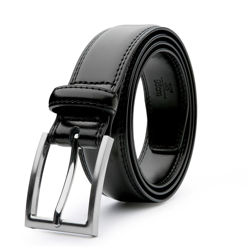 Buy Black 100cm Women’s Genuine Leather Dress Belt for Jeans