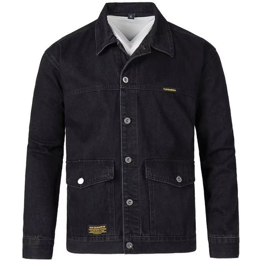 Buy Men’s Korean-Style Slim-Fit Denim Jacket for Trendy Look