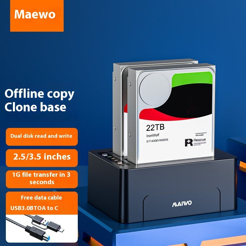 Hard Disk Dock Dual-Disk Copier for SATA 2.5 and 3.5 Inch