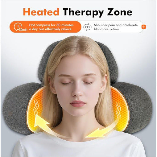 Adjustable Heating Massage Neck Pillow for Home Relaxation globalswanky 02