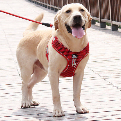 Adjustable Reflective Dog Harness and Leash Walking Fit Now globalswanky 01