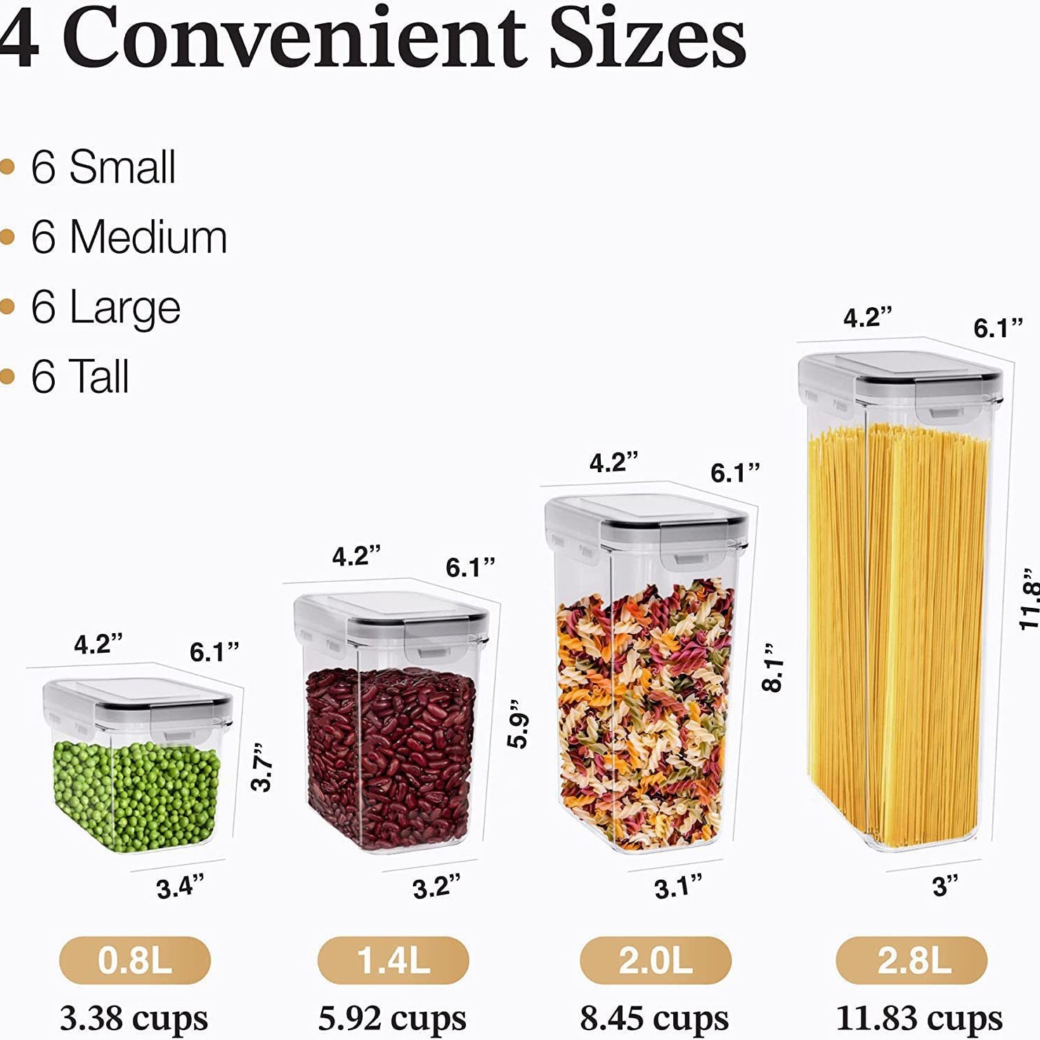 Airtight Food Storage Container Set for Organized Kitchen Use Global swanky 2