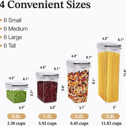 Airtight Food Storage Container Set for Organized Kitchen Use Global swanky 2