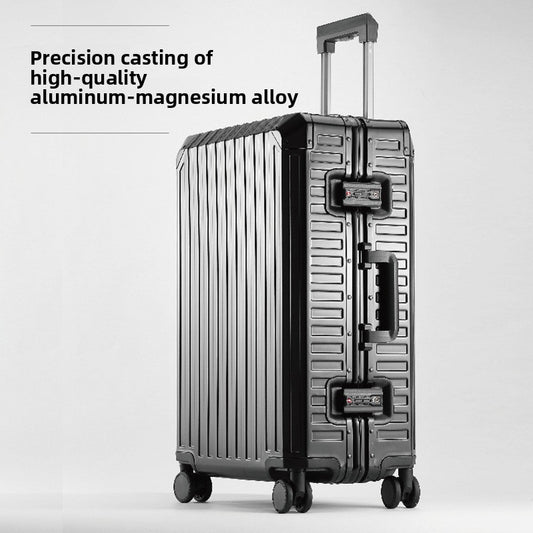 Aluminum Magnesium Alloy Trolley Suitcase with Universal Wheels Global swanky 02