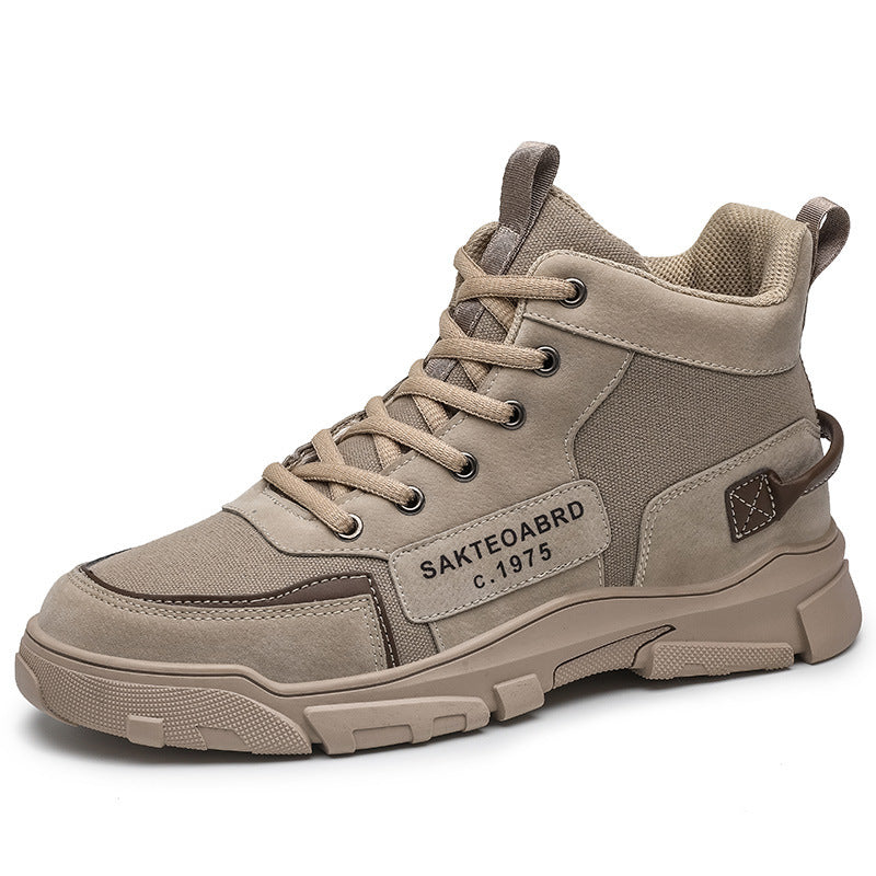 Ankle Boots Men Lace-up Martin Boots Platform Canvas Shoes  Global swanky 2