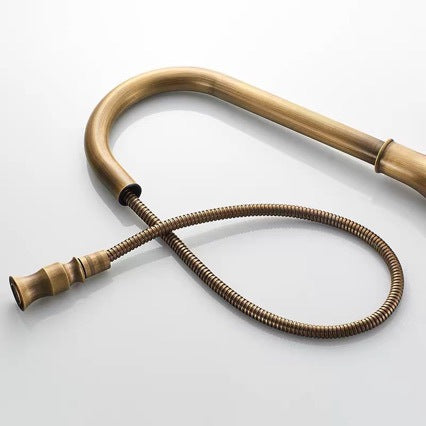 Antique Pull-Out Kitchen Faucet for Vintage Sink Style Uses Global Swanky 2