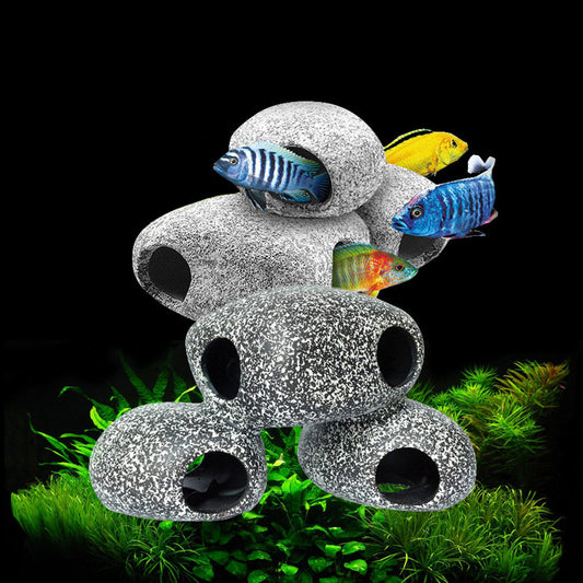  Aquarium Decorative Stone – Ceramic Fish Tank Rock Decor global swanky 1