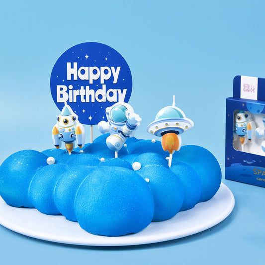 Astronaut Birthday Cake Candles for Fun Party Decoration Global Swanky 2