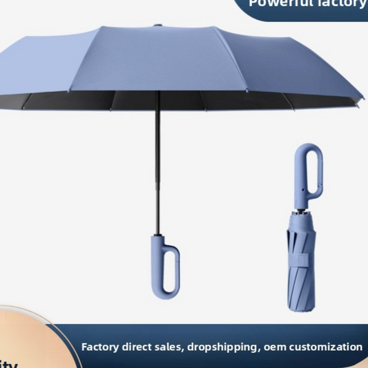Automatic Ring Lock Folding Umbrella with Compact Travel Design Global Swanky 01