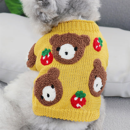Autumn And Winter Short Pet Sweaters Dog Clothes Global swanky 1