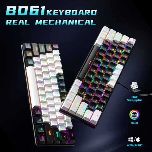 BD61 Mechanical Keyboard RGB Hot-Swappable Wired for Gaming globalswanky 01