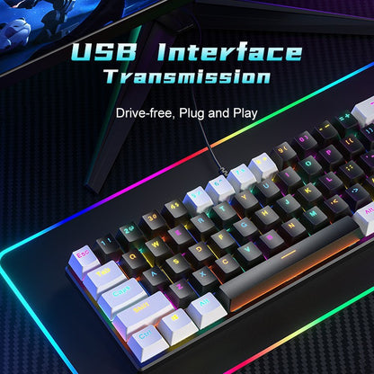 BD61 Mechanical Keyboard RGB Hot-Swappable Wired for Gaming globalswanky 02