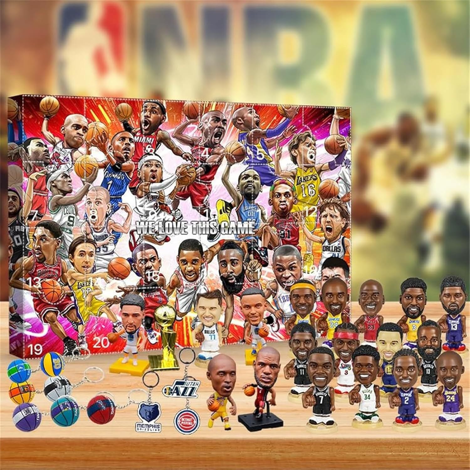 Basketball Advent Calendar with Collectible Blind Box Gifts globalswanky 01