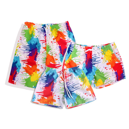 Beach Family Matching Outfits – Cotton T-Shirt & Quick Dry Shorts Set for Mother Daughter Father Son Mommy and Me Clothes Global swanky 2