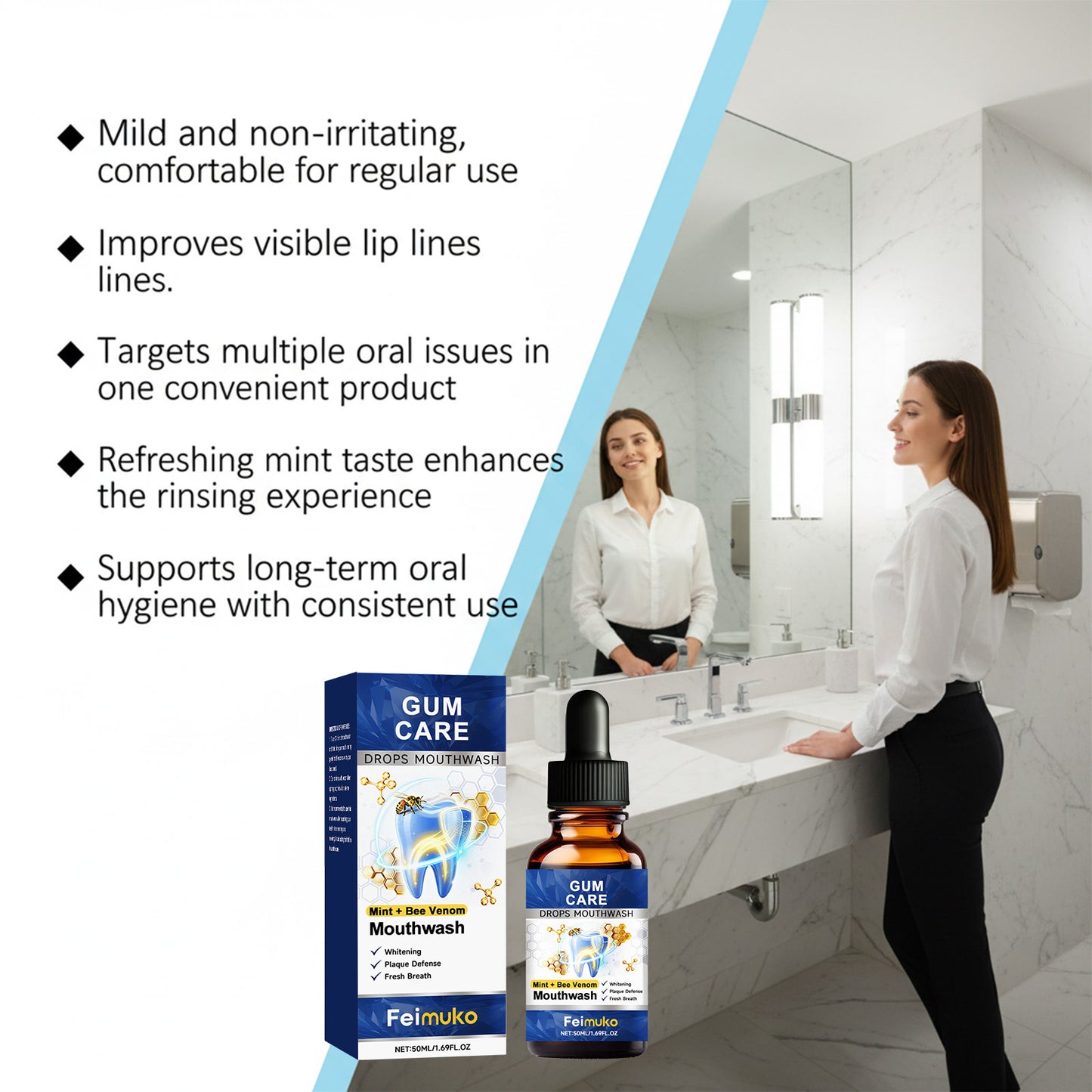 Bee Venom Dental Care Mouthwash for Fresh Breath Daily Care globalswanky 03