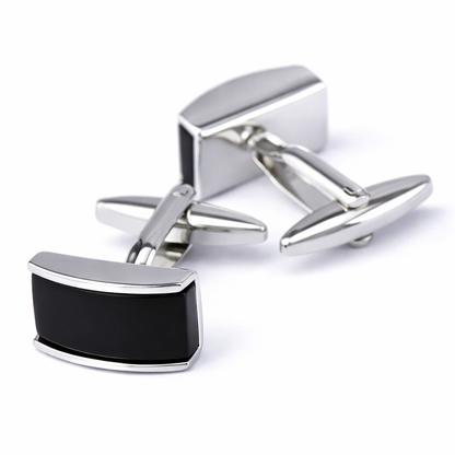  Black Agate Cufflinks – Curved Design for Sophisticated Style
global-swanky-2